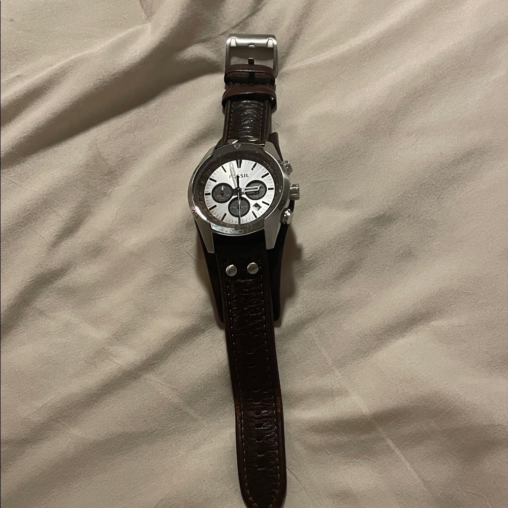 Fossil Brown Leather Strap Watch